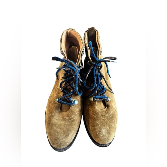 NAGUISA Boots Suede Hiker Ankle Fuzzy Lace Size 40 - Picture 6 of 14